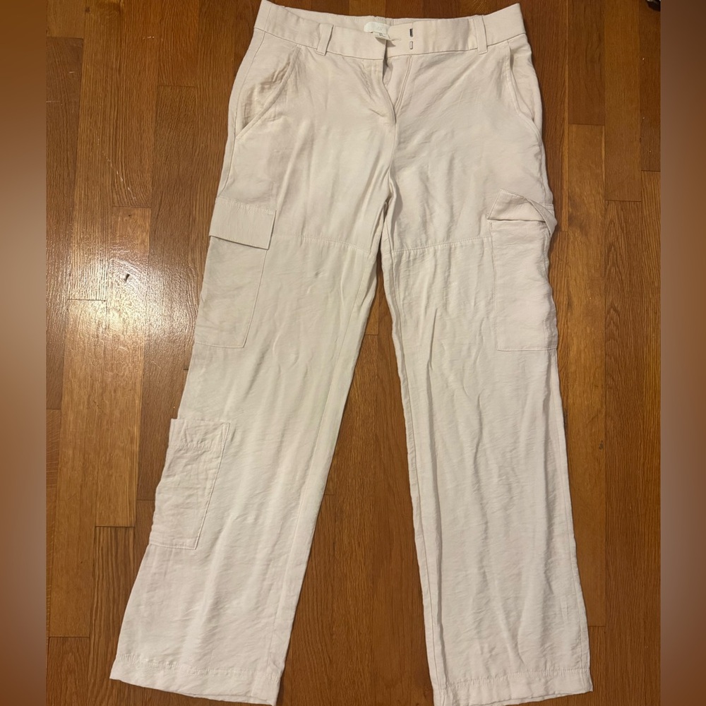 Women's Cream Cargo Pants